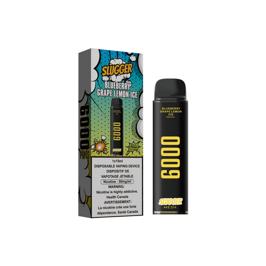 50MG BLUEBERRY GRAPE LEMON ICE | SLUGGER DISPOSABLE 6000 PUFFS