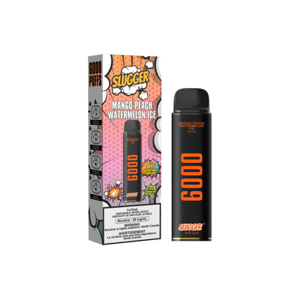 50MG MANGO PEACH WATERMELON ICE | SLUGGER DISPOSABLE 6000 PUFFS