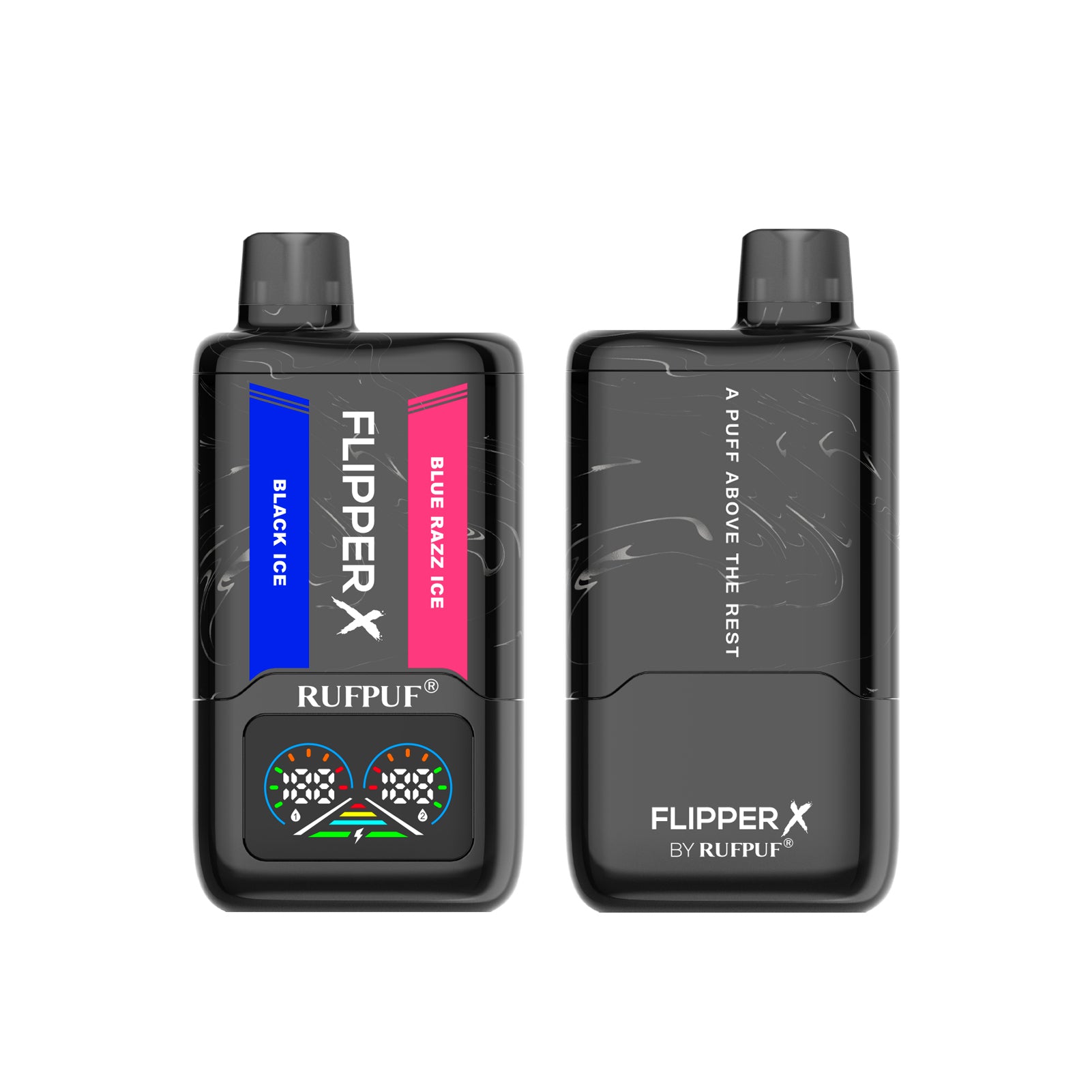 BLACK ICE + BLUE RAZZ ICE - FLIPPER X 20K PUFFS DISPOSABLE