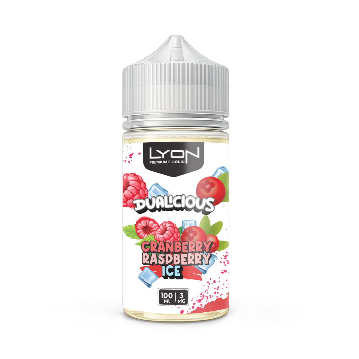 CRANBERRY RASPBERRY ICE 100ML - LYON DUALICIOUS SERIES