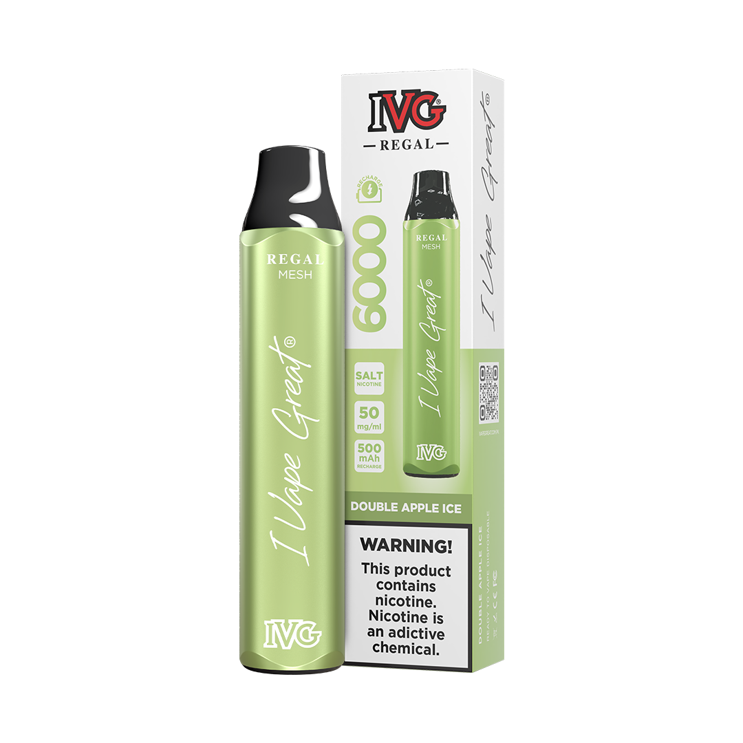 DOUBLE APPLE ICE 50MG - IVG REGAL DISPOSABLE 6000 PUFFS