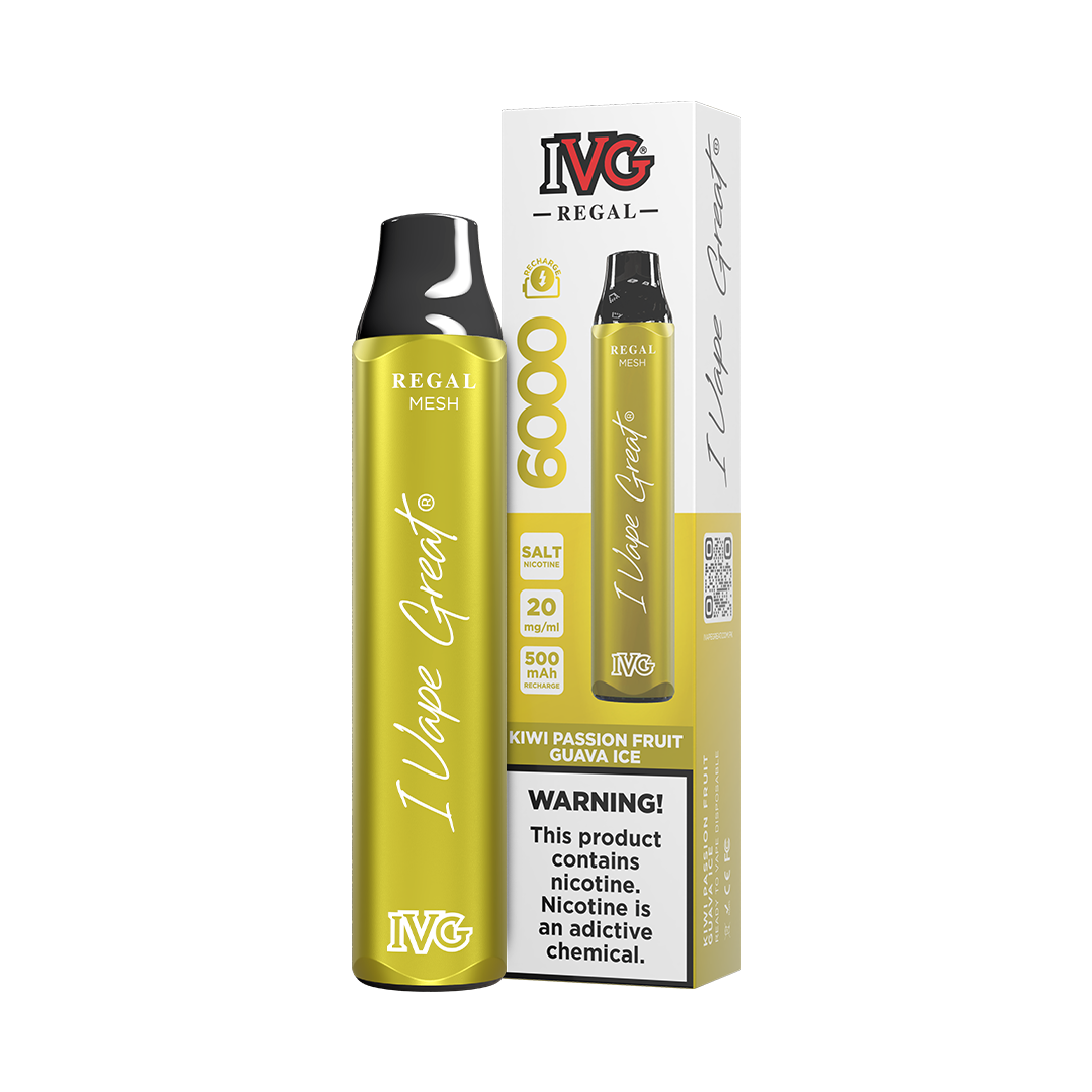 KIWI PASSION FRUIT GUAVA 20MG - IVG REGAL DISPOSABLE 6000 PUFFS