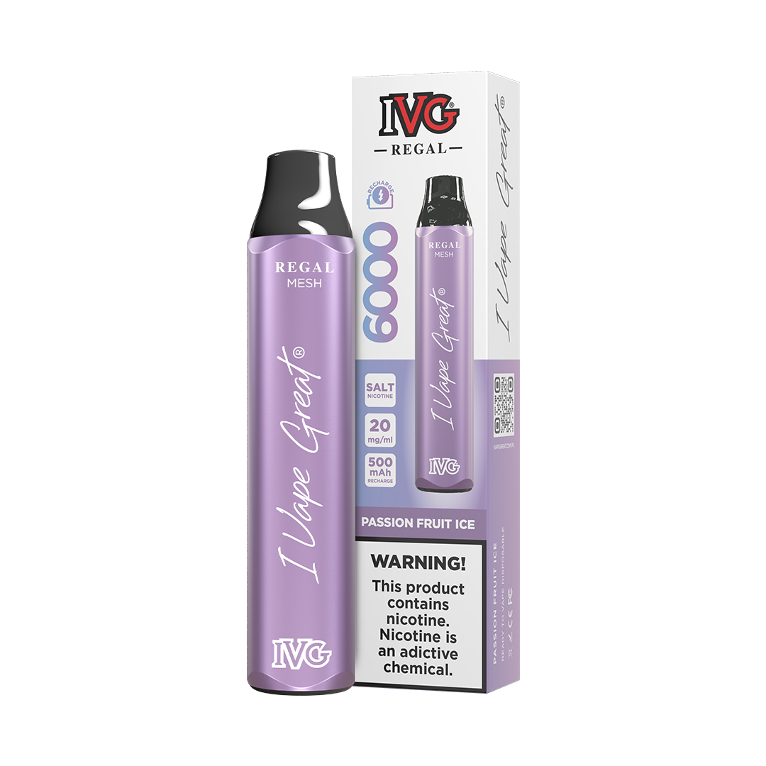 PASSION FRUIT ICE 20MG - IVG REGAL DISPOSABLE 6000 PUFFS