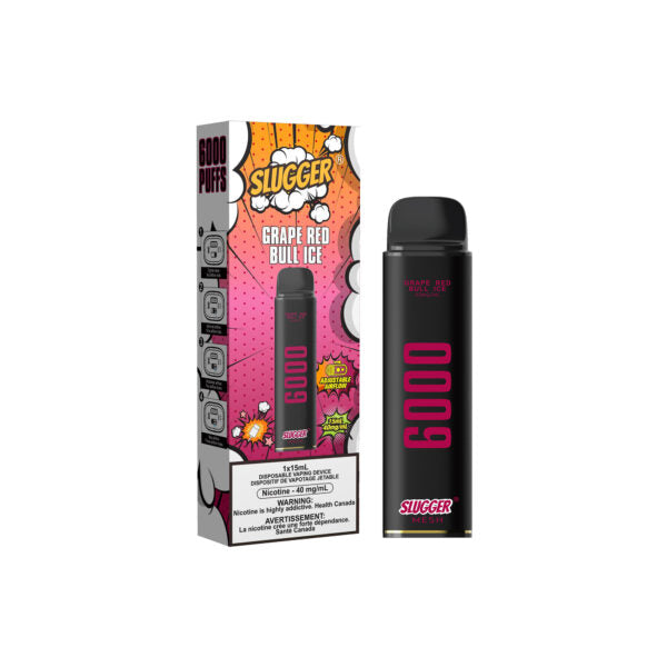 40MG GRAPE ENERGY DRINK ICE - SLUGGER DISPOSABLE 6000 PUFFS
