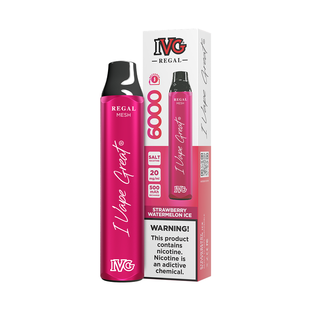STRAWBERRY WATERMELON 20MG - IVG REGAL DISPOSABLE 6000 PUFFS