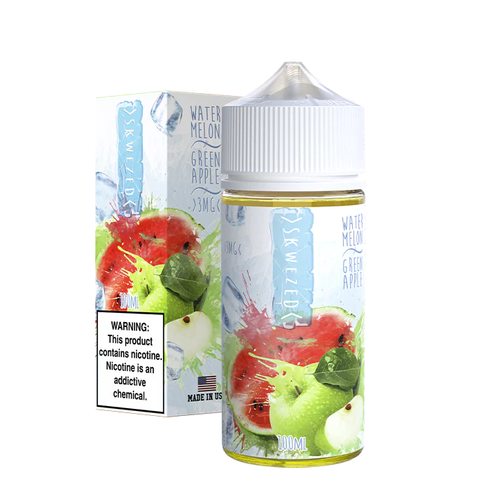 WATERMELON GREEN APPLE ICE 100ML - SKWEZED ICED