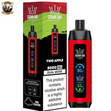 TWO APPLE 5MG - AL FAKHER CROWN BAR DISPOSABLE 8000 PUFFS