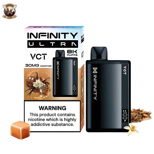 VANILLA CUSTARD TOBACCO 30MG - INFINITY ULTRA DISPOSABLE 8000 PUFFS