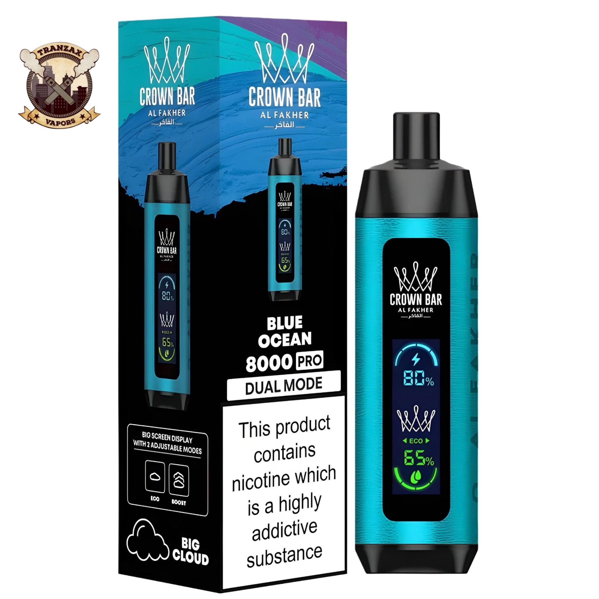 AL FAKHER CROWN BAR DISPOSABLE 5MG 8000 PUFFS