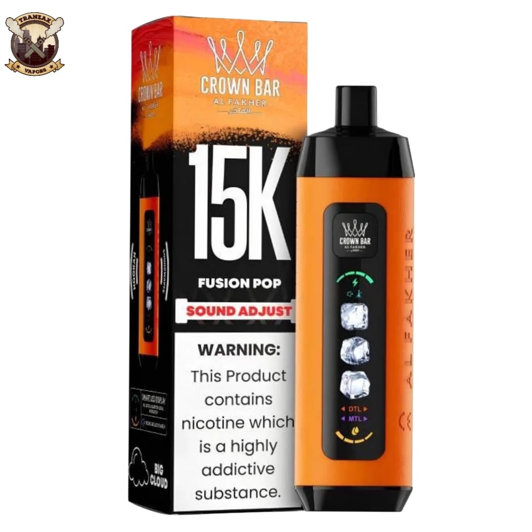 AL FAKHER 15K ICE ADJUST CROWN BAR DISPOSABLE FUSION POP 5MG
