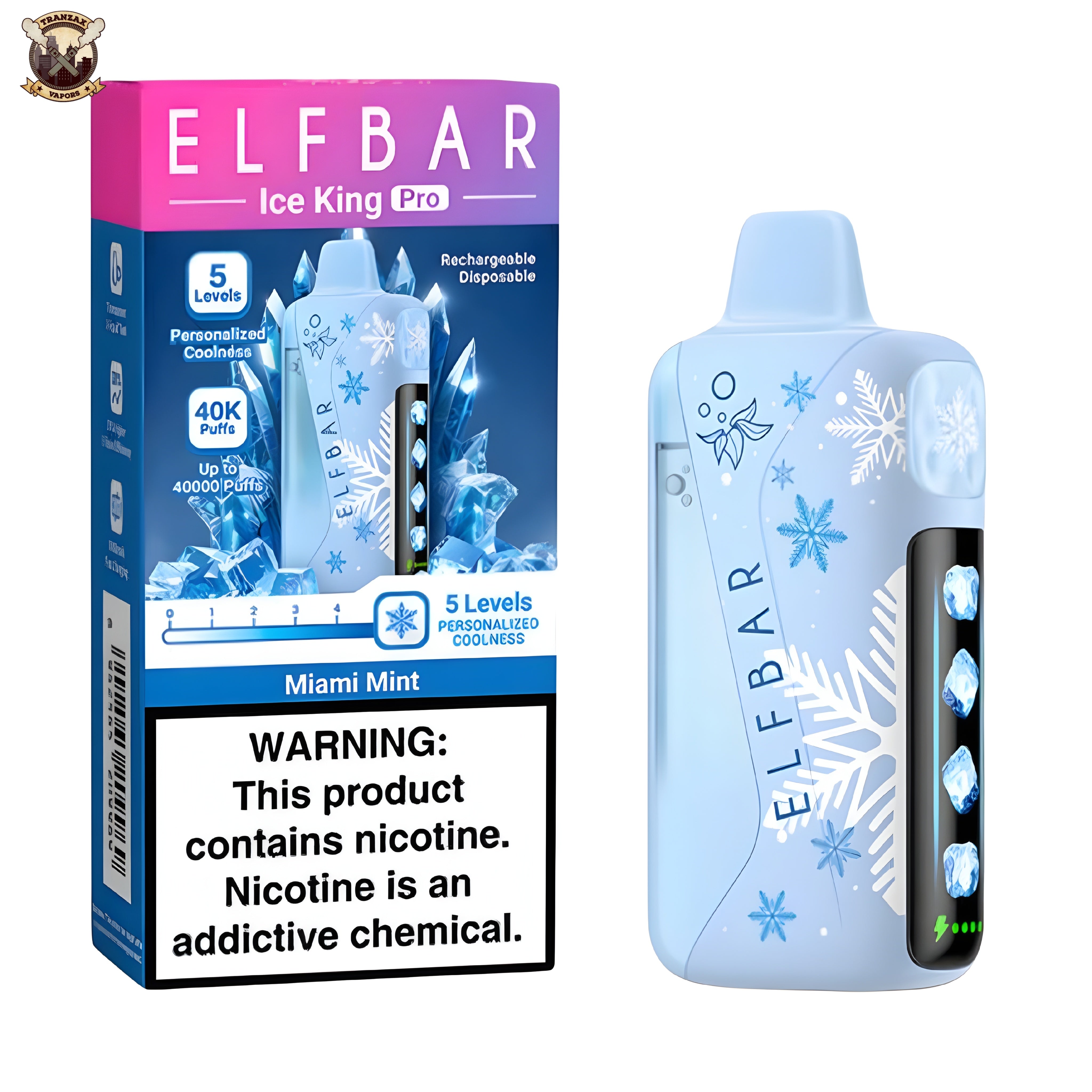 ELFBAR ICE KING PRO 50MG 40K PUFFS DISPOSABLE