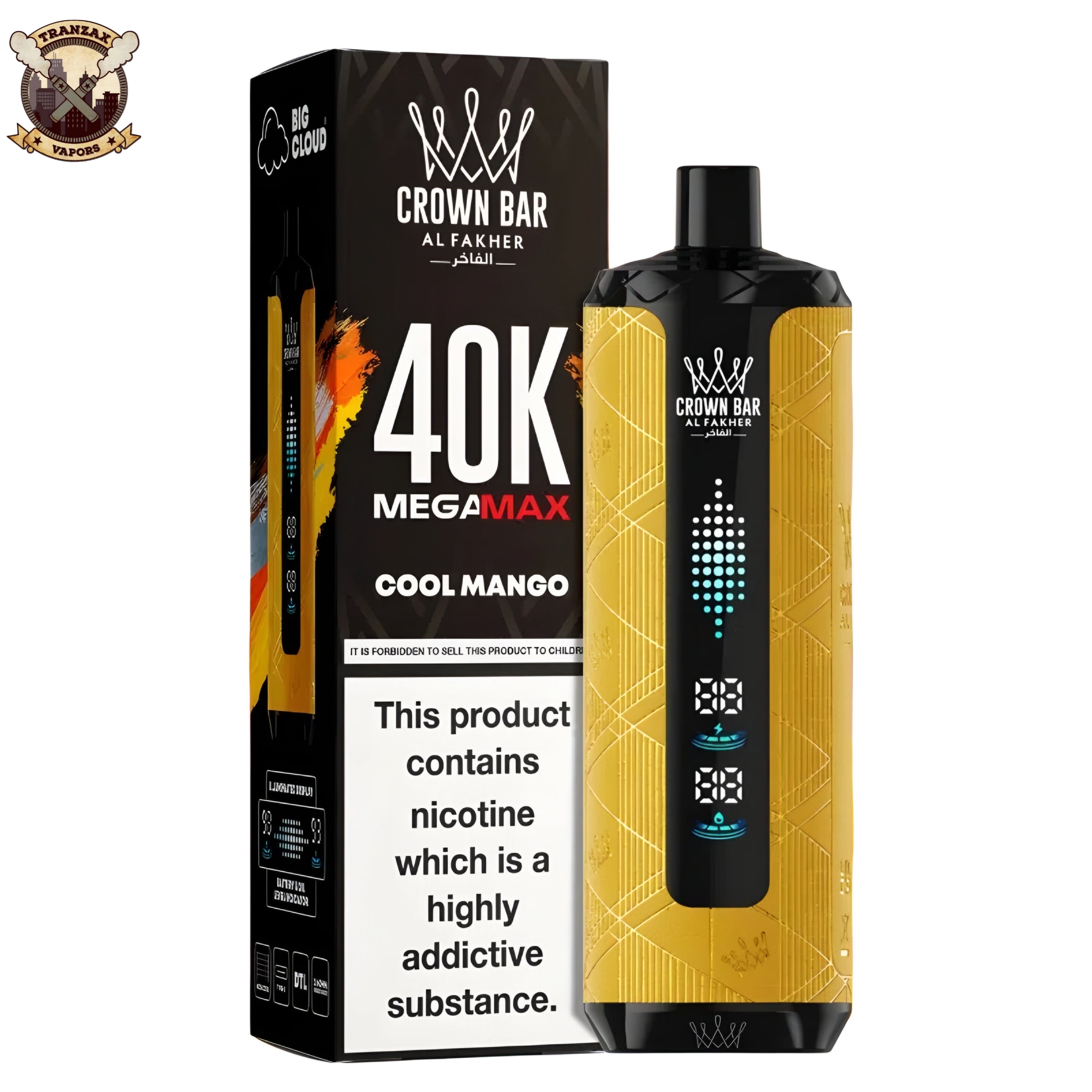 AL FAKHER 40K CROWN BAR MEGA MAX PUFFS DISPOSABLE 5MG