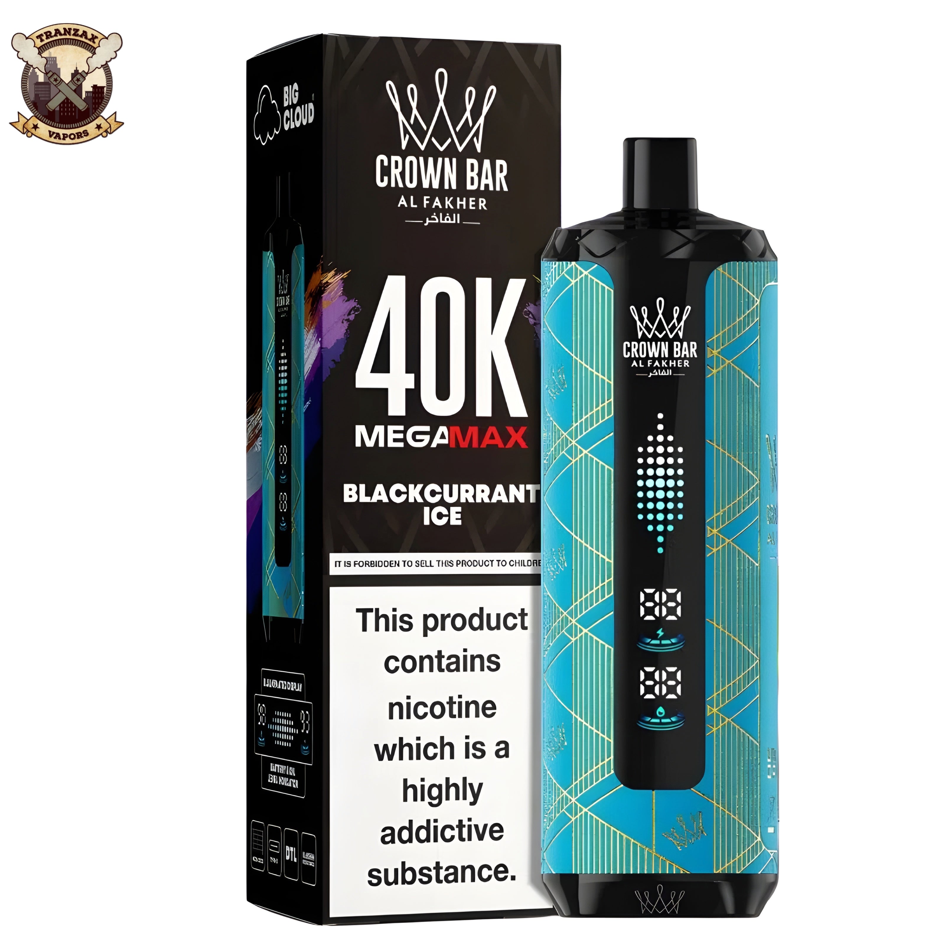 BLACKCURRANT ICE 6MG - AL FAKHER MEGA MAX 40K DISPOSABLE