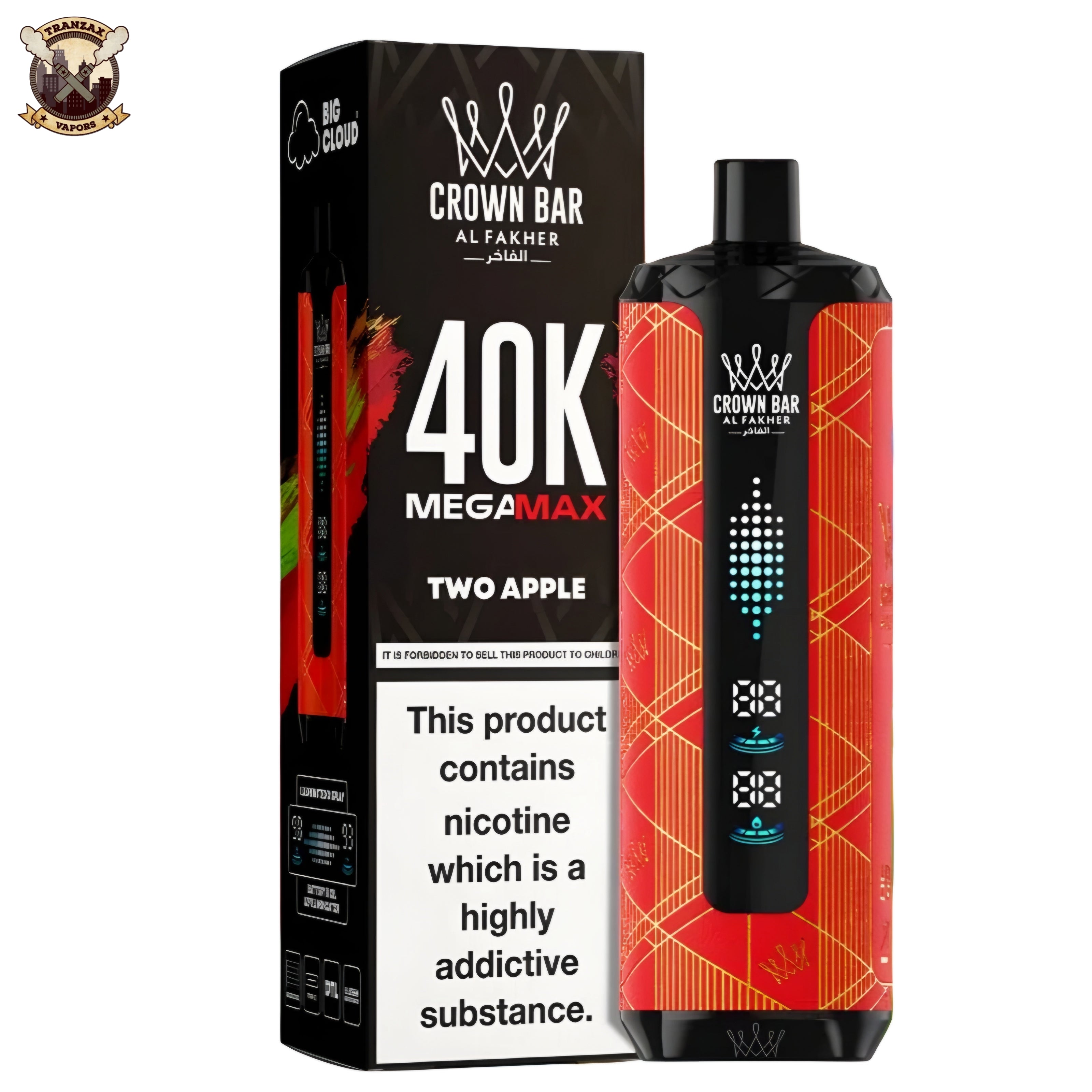 AL FAKHER 40K CROWN BAR MEGA MAX PUFFS DISPOSABLE 5MG