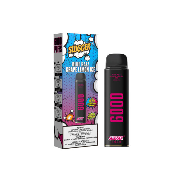 20MG BLUE RAZZ GRAPE LEMON | SLUGGER DISPOSABLE 6000 PUFFS