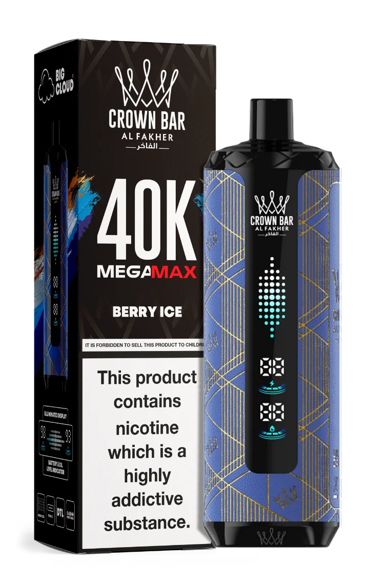 AL FAKHER  40K CROWN BAR MEGA MAX PUFFS DISPOSABLE 5MG