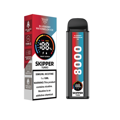 BLUEBERRY WATERMELON ICE 50MG - SKIPPER DISPOSABLE 10000 PUFFS