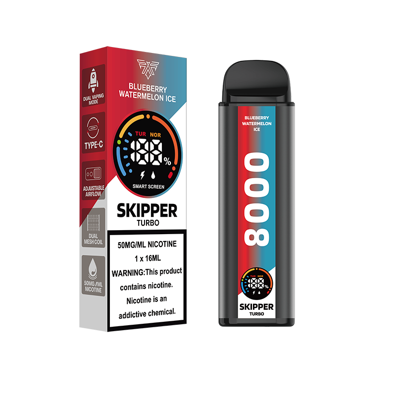 BLUEBERRY WATERMELON ICE 50MG - SKIPPER DISPOSABLE 10000 PUFFS