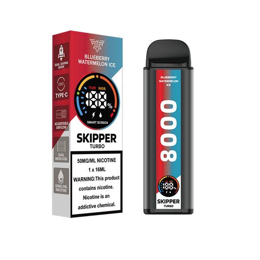 BLUEBERRY WATERMELON ICE 50MG - SKIPPER DISPOSABLE 10000 PUFFS