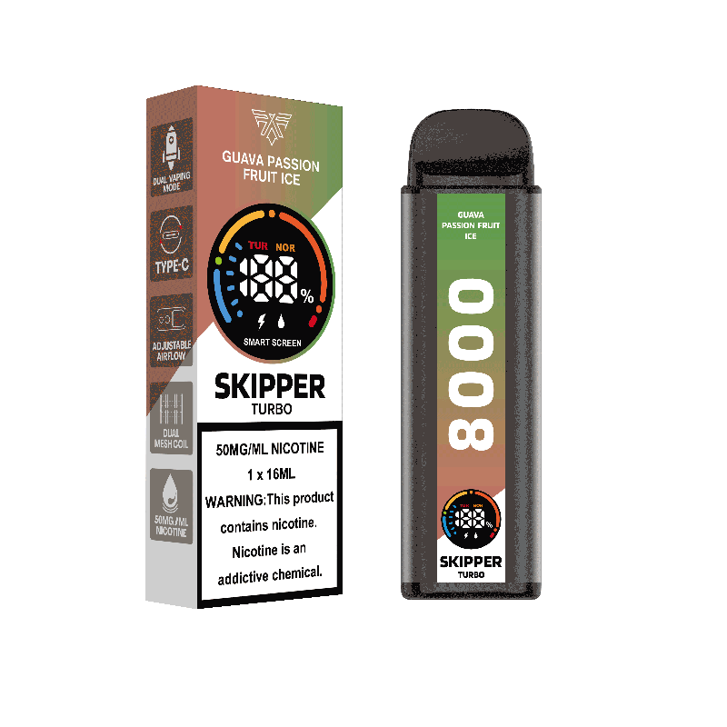 GUAVA PASSION FRUIT ICE 50MG - SKIPPER DISPOSABLE 10000 PUFFS