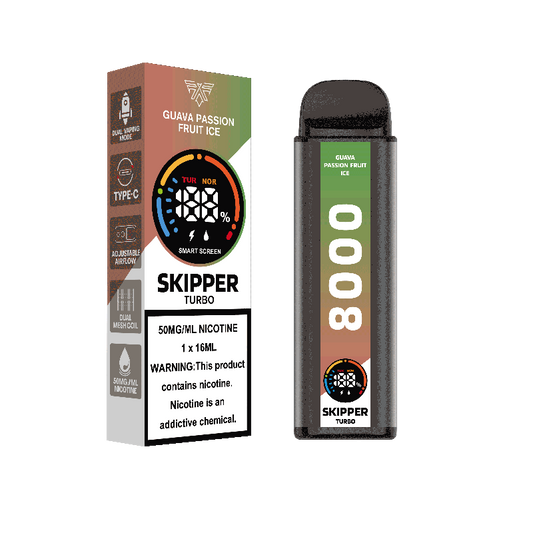 GUAVA PASSION FRUIT ICE 50MG - SKIPPER DISPOSABLE 10000 PUFFS