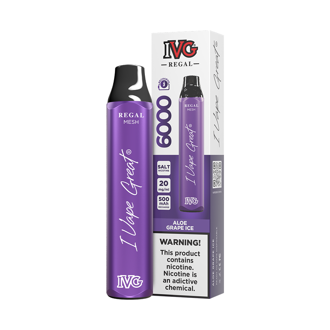 ALOE GRAPE ICE 20MG - IVG REGAL DISPOSABLE 6000 PUFFS