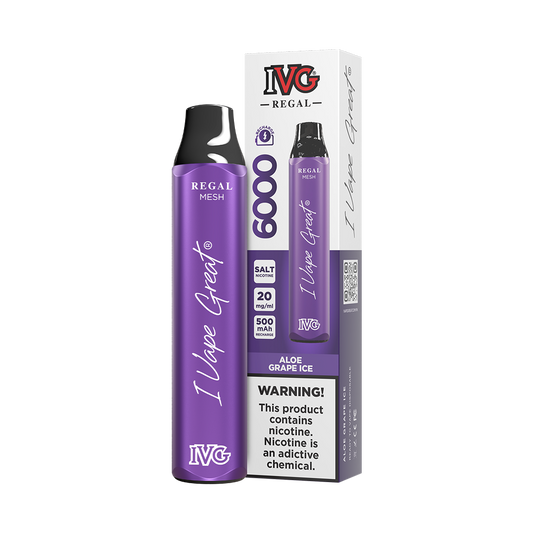 ALOE GRAPE ICE 20MG - IVG REGAL DISPOSABLE 6000 PUFFS