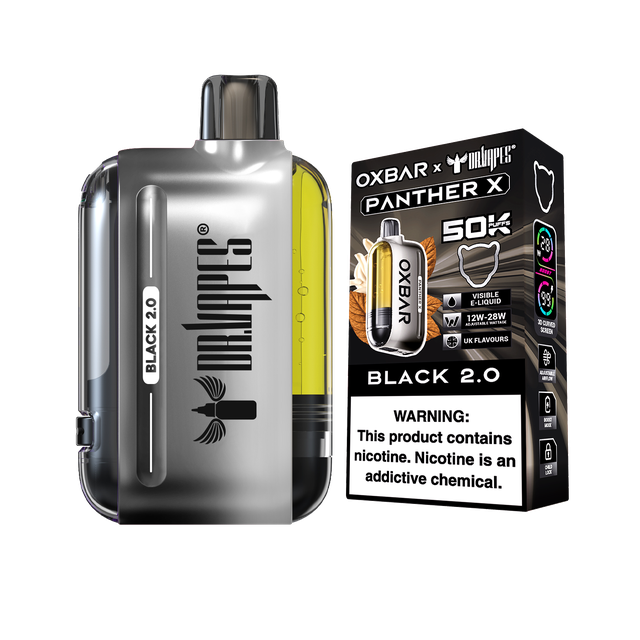 BLACK 2.0 - OXBAR PANTHER X DISPOSABLE 50K PUFFS