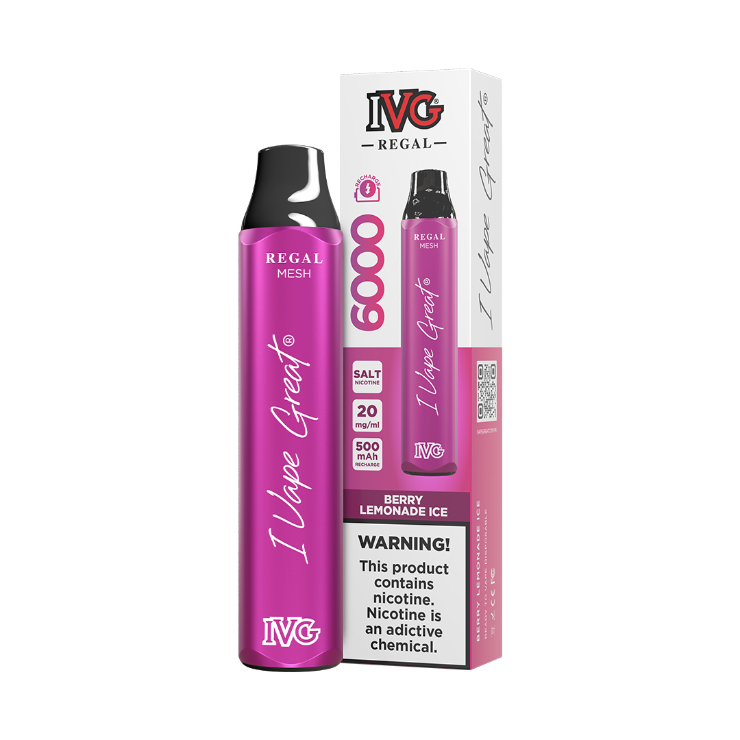 BERRY LEMONADE 20MG - IVG REGAL DISPOSABLE 6000 PUFFS