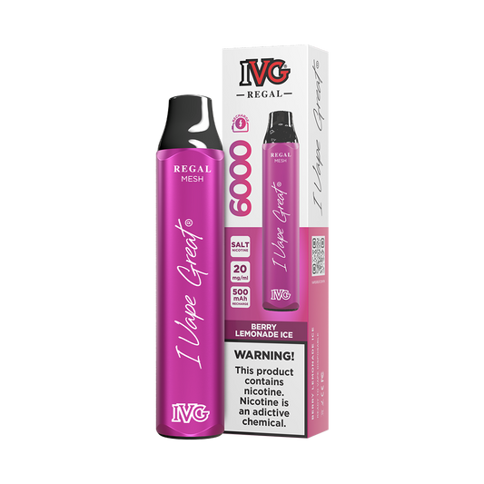 BERRY LEMONADE 20MG - IVG REGAL DISPOSABLE 6000 PUFFS