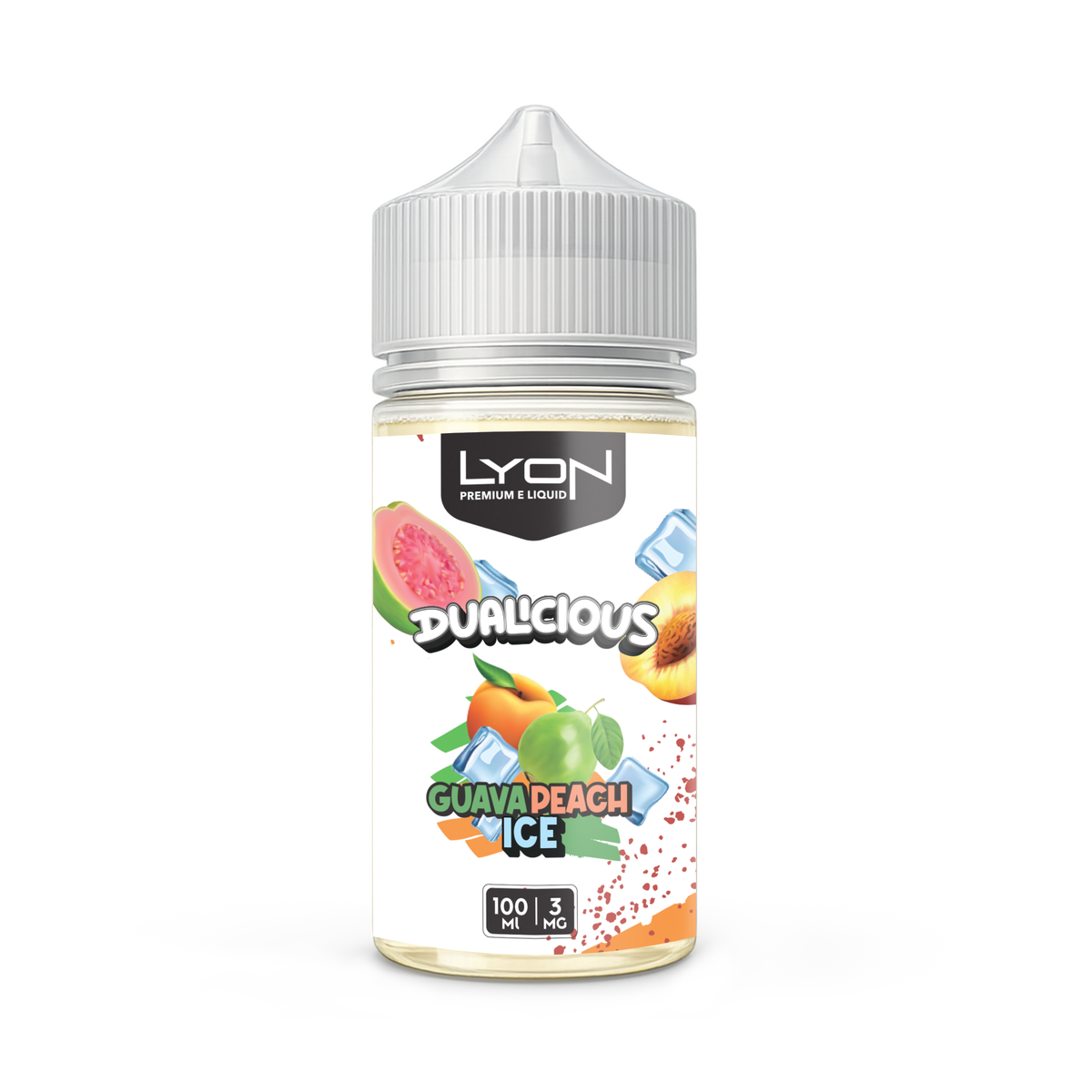 GUAVA PEACH ICE 100ML - LYON DUALICIOUS SERIES
