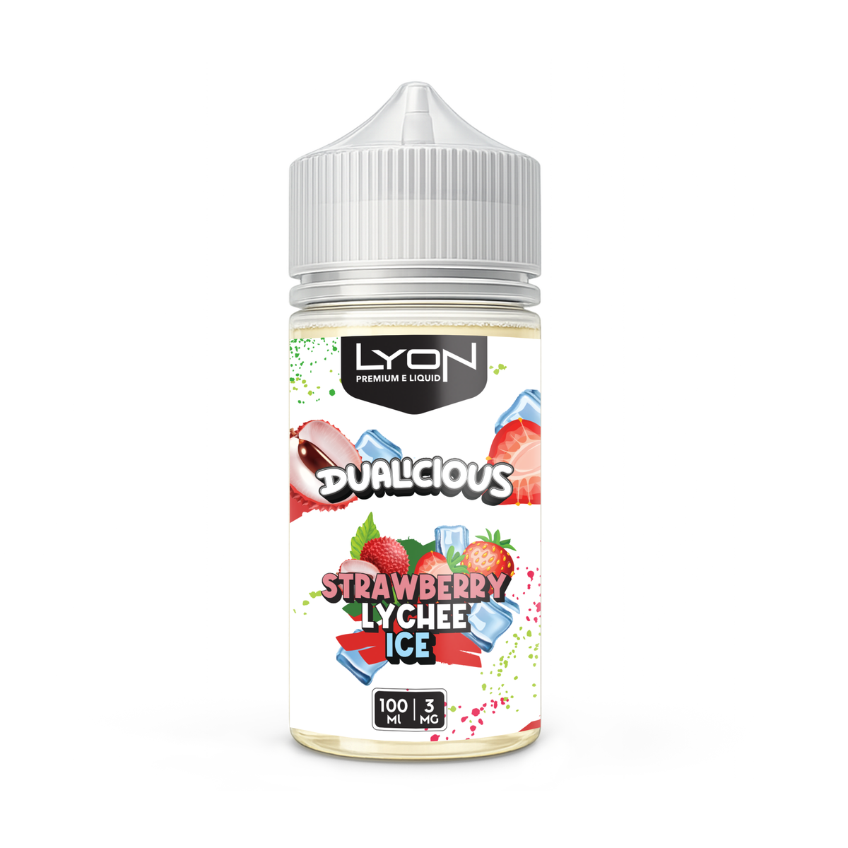 STRAWBERRY LYCHEE ICE 100ML - LYON DUALICIOUS SERIES