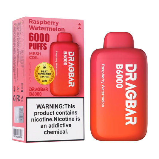 RASPBERRY WATERMELON 50MG - DRAGBAR DISPOSABLE 6000 PUFFS