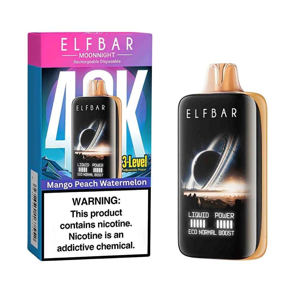 PEACH MANGO WATERMELON - ELF BAR MOON NIGHT DISPOSABLE 40K PUFFS