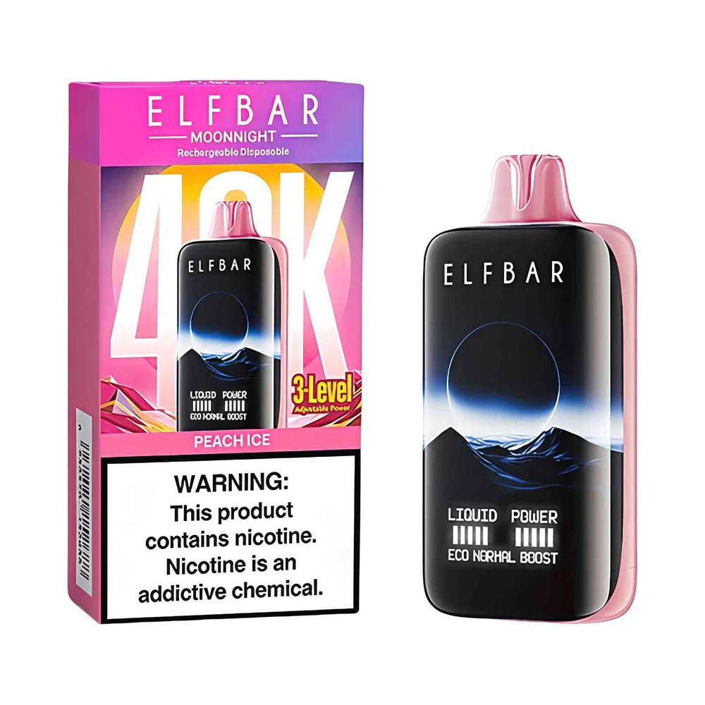PEACH ICE - ELF BAR MOON NIGHT DISPOSABLE 40K PUFFS