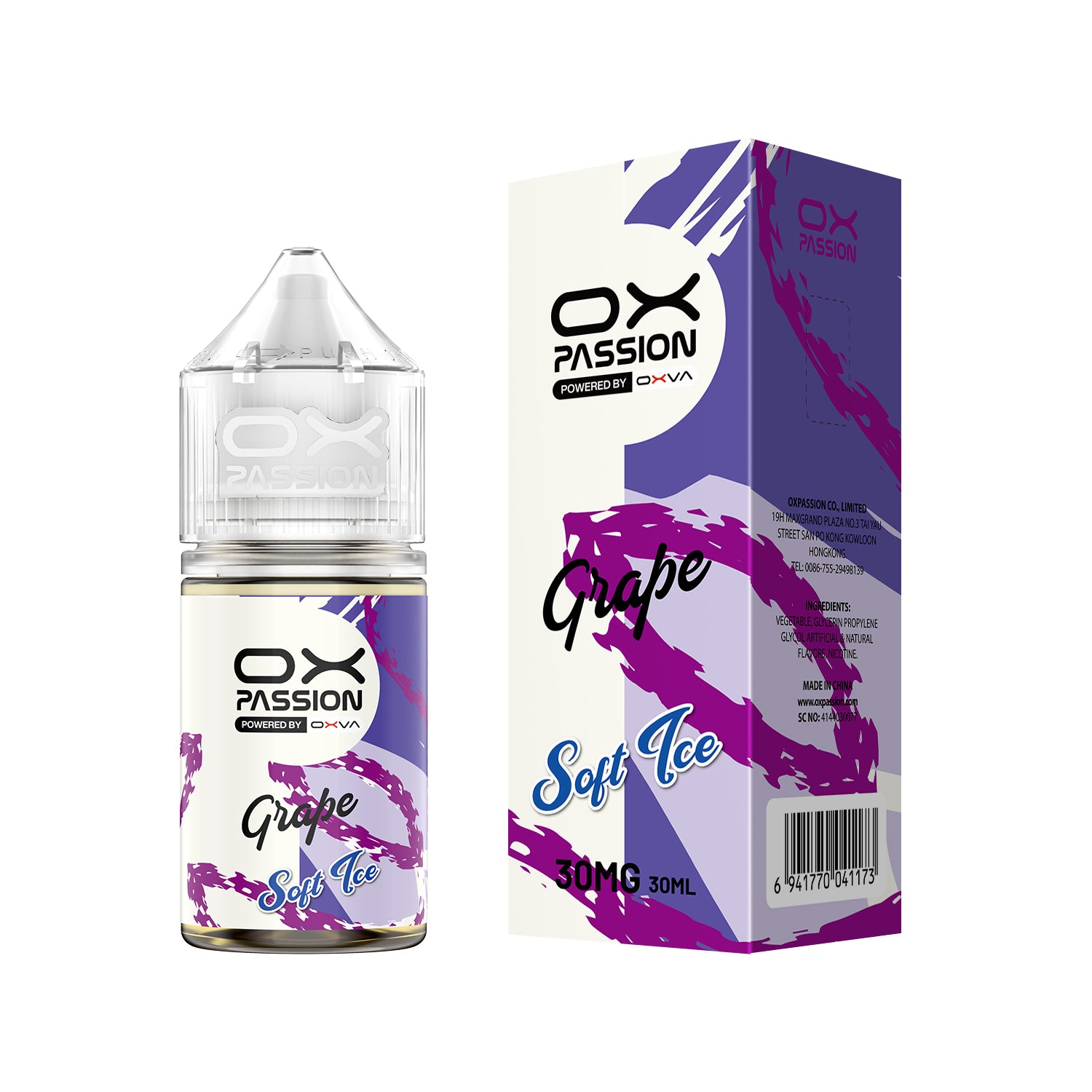 GRAPE ICE 30ML - OX PASSION SOFT ICE