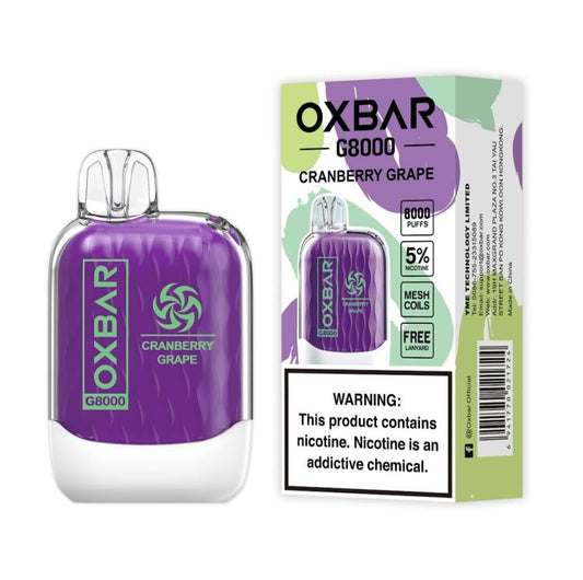 CRANBERRY GRAPE 5% | OXBAR G8000