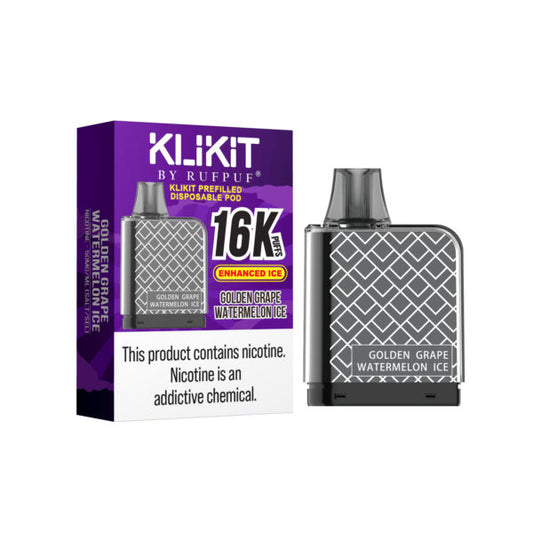 GRAPE WATERMELON ICE 50MG - KLIKIT DISPOSABLE 16K RUFPUF POD