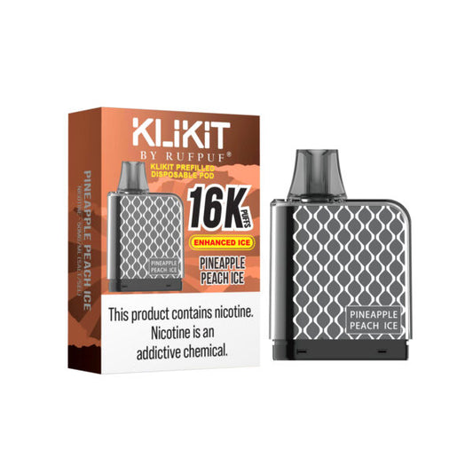 PINEAPPLE PEACH ICE 50MG - KLIKIT DISPOSABLE 16K POD RUFPUF
