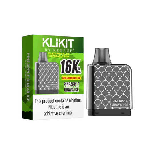 PINEAPPLE GUAVA ICE 50MG - KLIKIT DISPOSABLE 16K POD BY RUFPUF