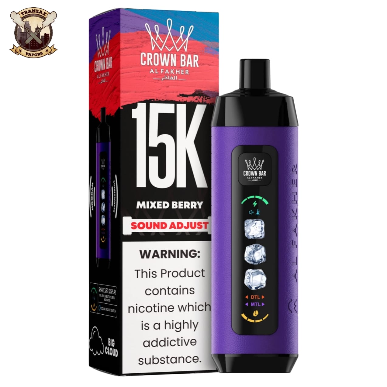 al fakher ice control crown bar disposable