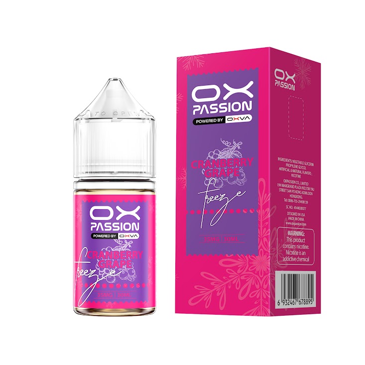 CRANBERRY GRAPE ICE 30ML - OX PASSION SALT BY OXVA