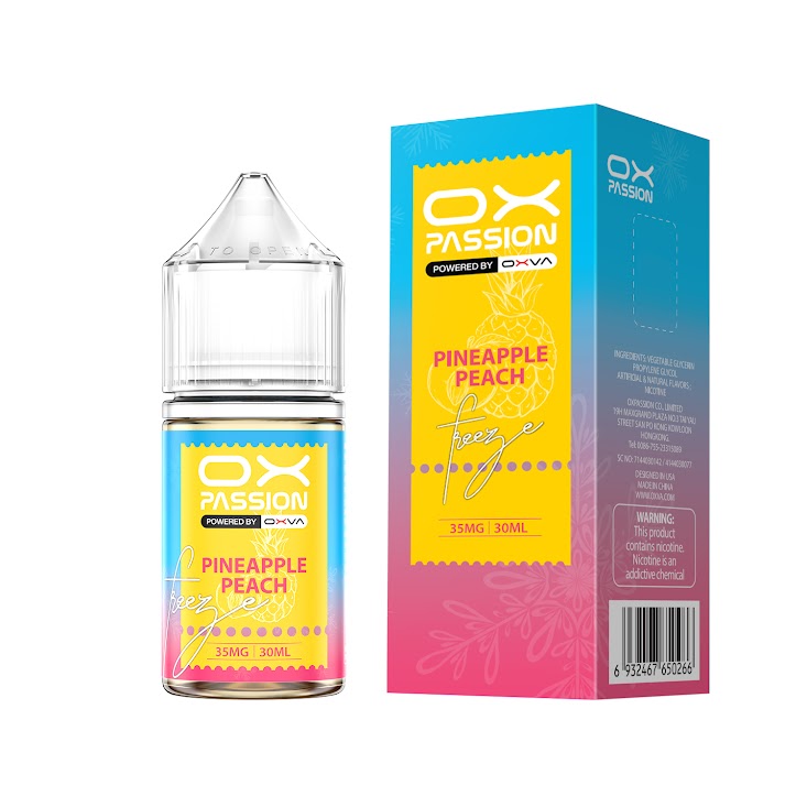 PINEAPPLE PEACH ICE 30ML - OX PASSION SALT BY OXVA