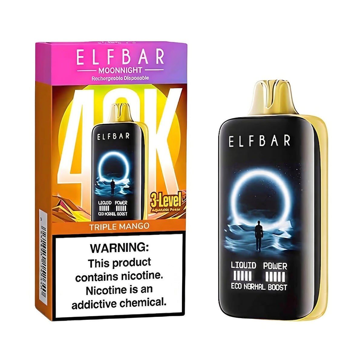 TRIPLE MANGO - ELF BAR MOON NIGHT DISPOSABLE 40K PUFFS