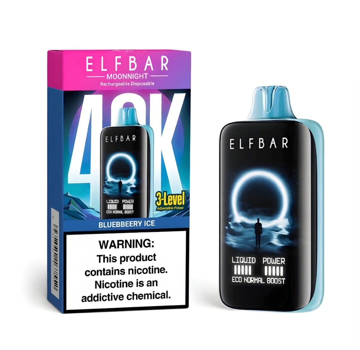 BLUEBERRY ICE - ELF BAR MOON NIGHT DISPOSABLE 40K PUFFS