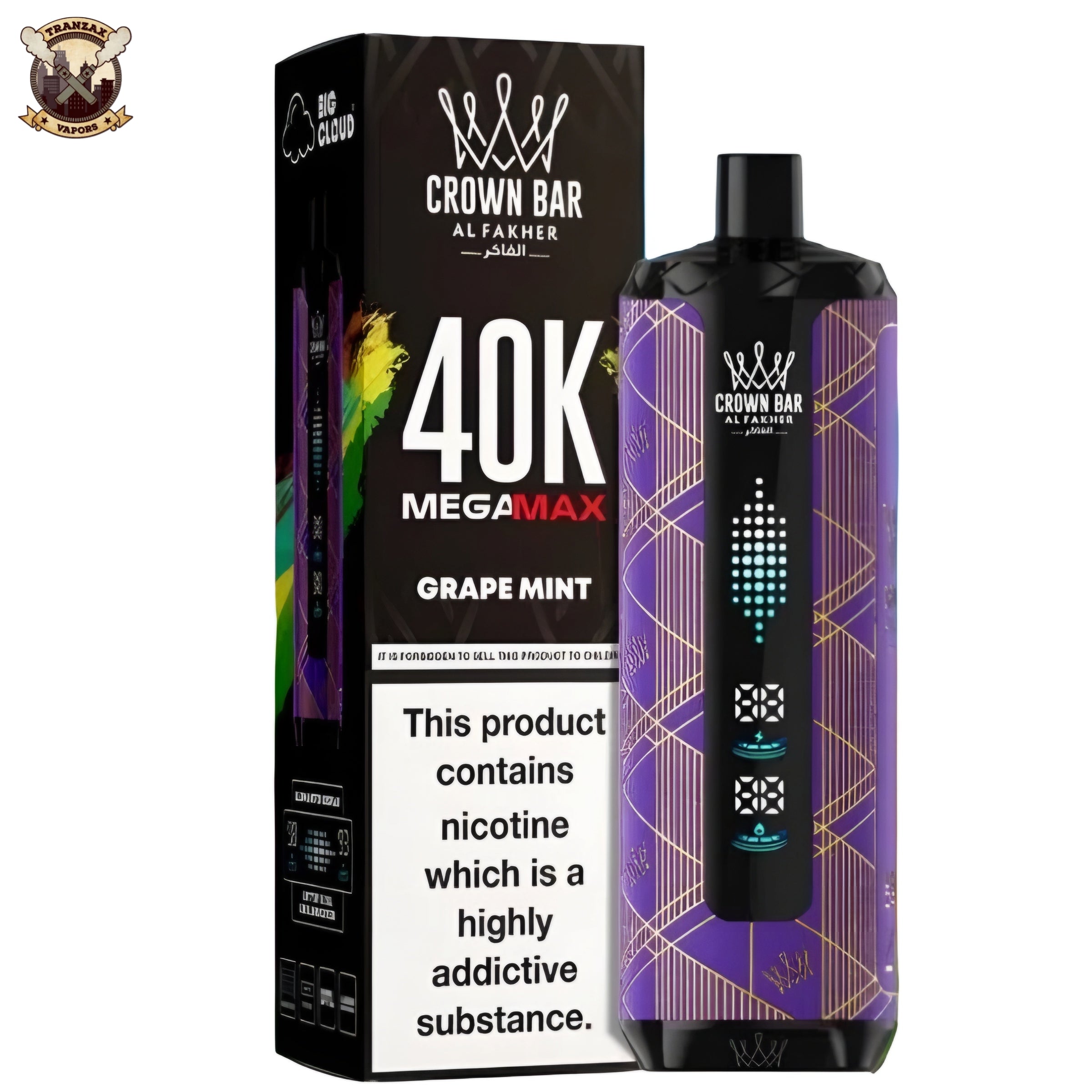 AL FAKHER 40K CROWN BAR MEGA MAX PUFFS DISPOSABLE 6MG
