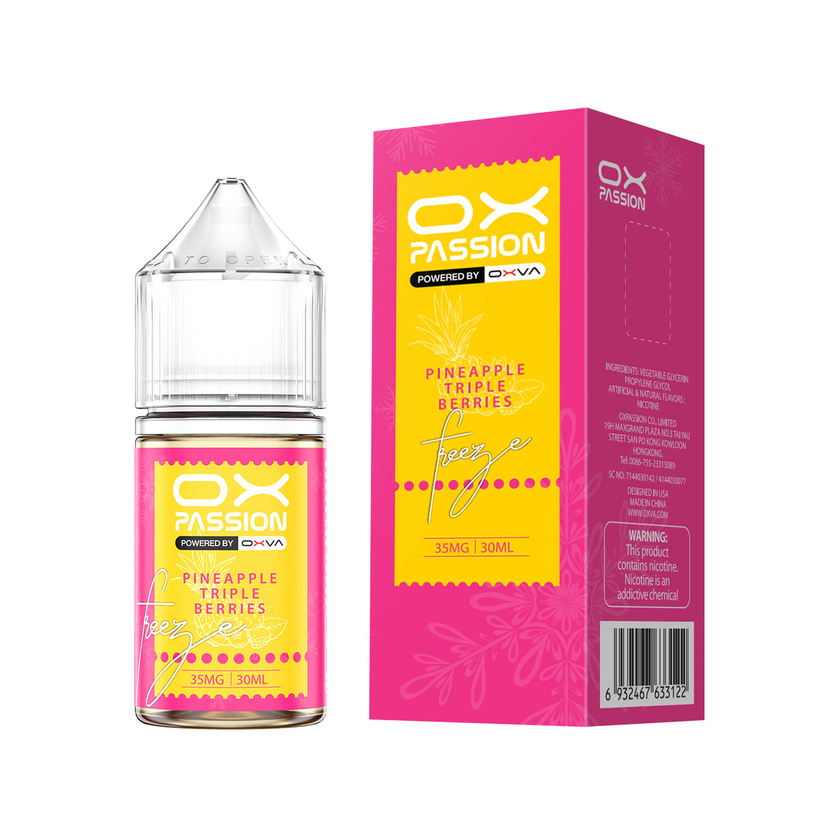 PINEAPPLE TRIPLE BERRIES 30ML - OX PASSION SALT BY OXVA