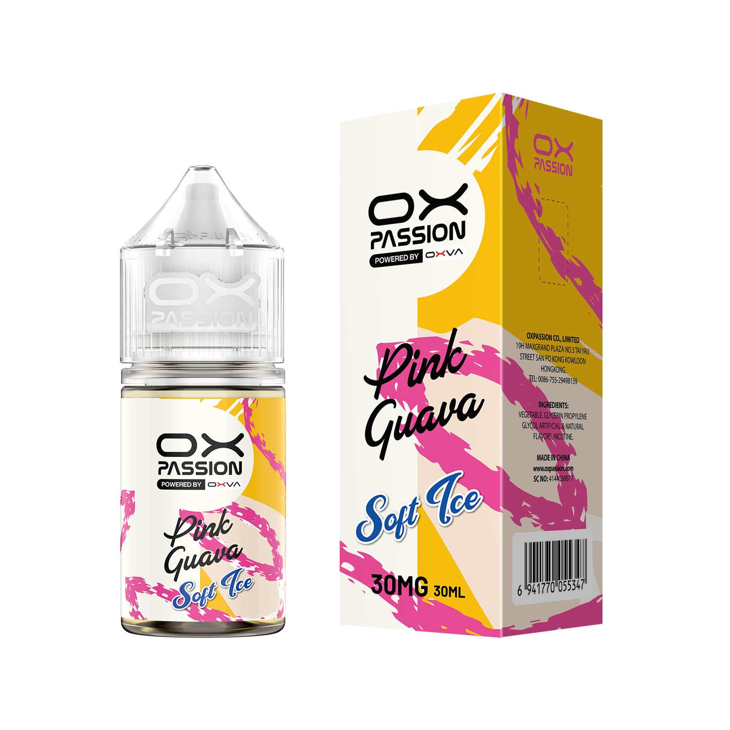 PINK GUAVA ICE 30ML - OX PASSION SOFT ICE