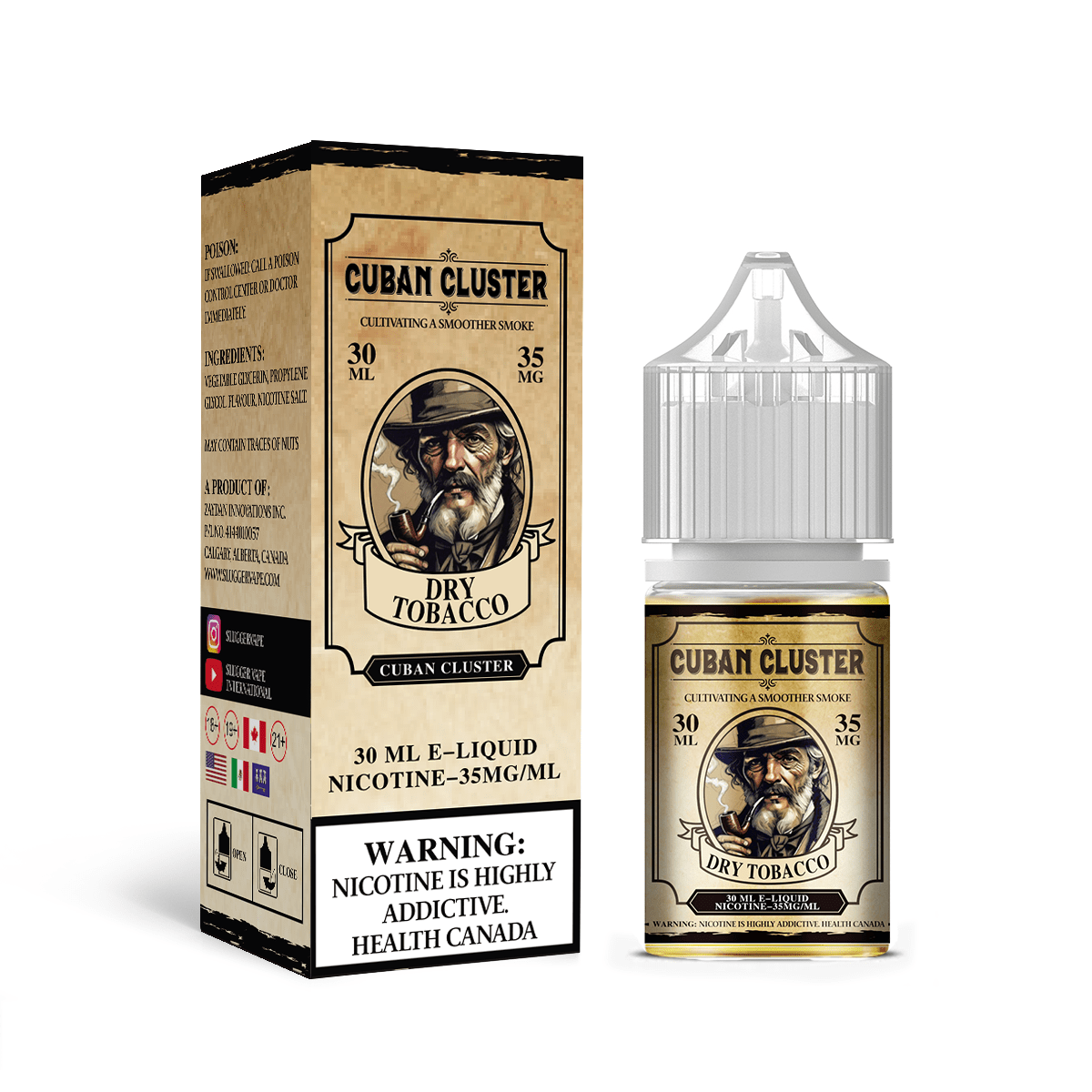 DRY TOBACCO 30ML - SLUGGER CUBAN CLUSTER SERIES