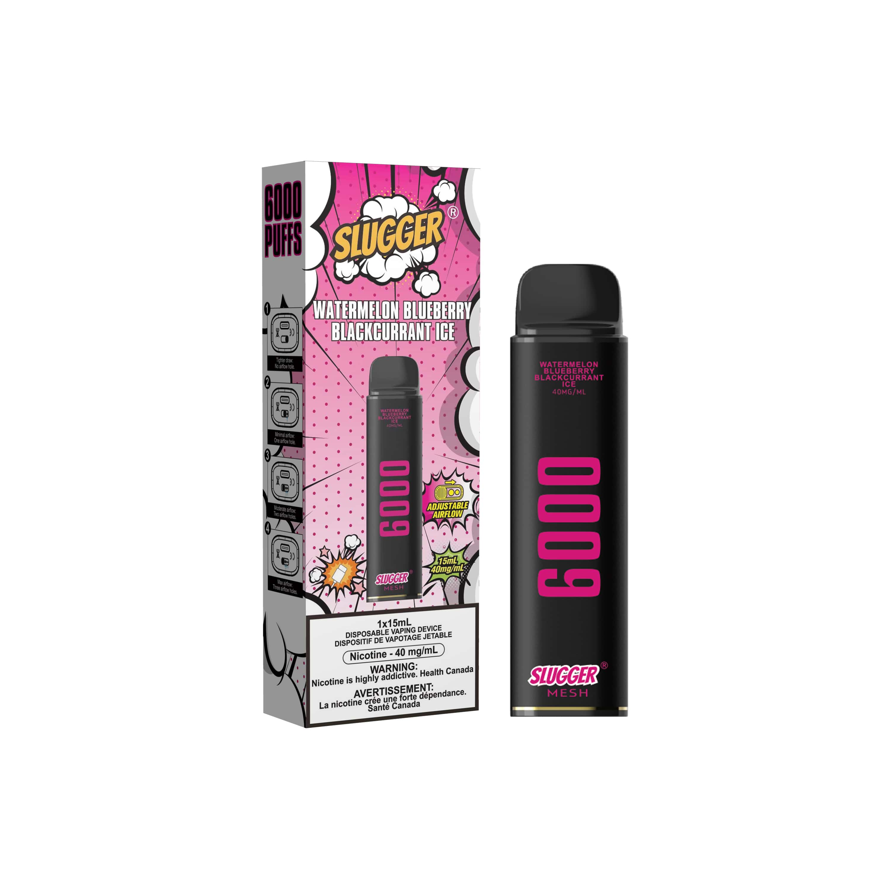 40MG WATERMELON BLUEBERRY BLACKCURRANT ICE | SLUGGER DISPOSABLE 6000 PUFFS